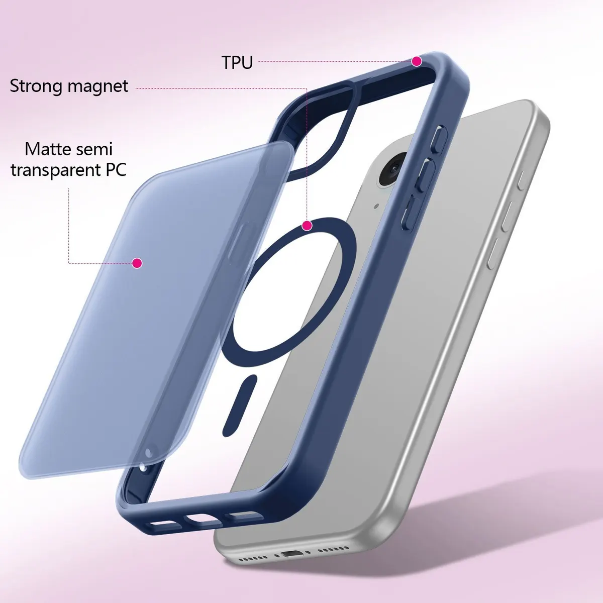 Xolia Back Cover for Apple iPhone 13 (Blue, Shock Proof, Polycarbonate, Silicon, Pack of: 1) — image 5 of 5