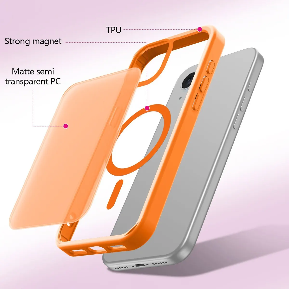 Xolia Back Cover for Apple iPhone 13 (Orange, Shock Proof, Polycarbonate, Silicon, Pack of: 1) — image 5 of 5
