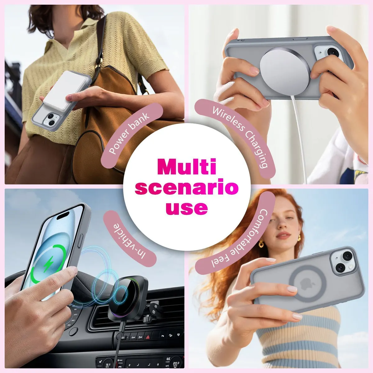 Xolia Back Cover for Apple iPhone 14 (Grey, Shock Proof, Polycarbonate, Silicon, Pack of: 1) — image 3 of 5