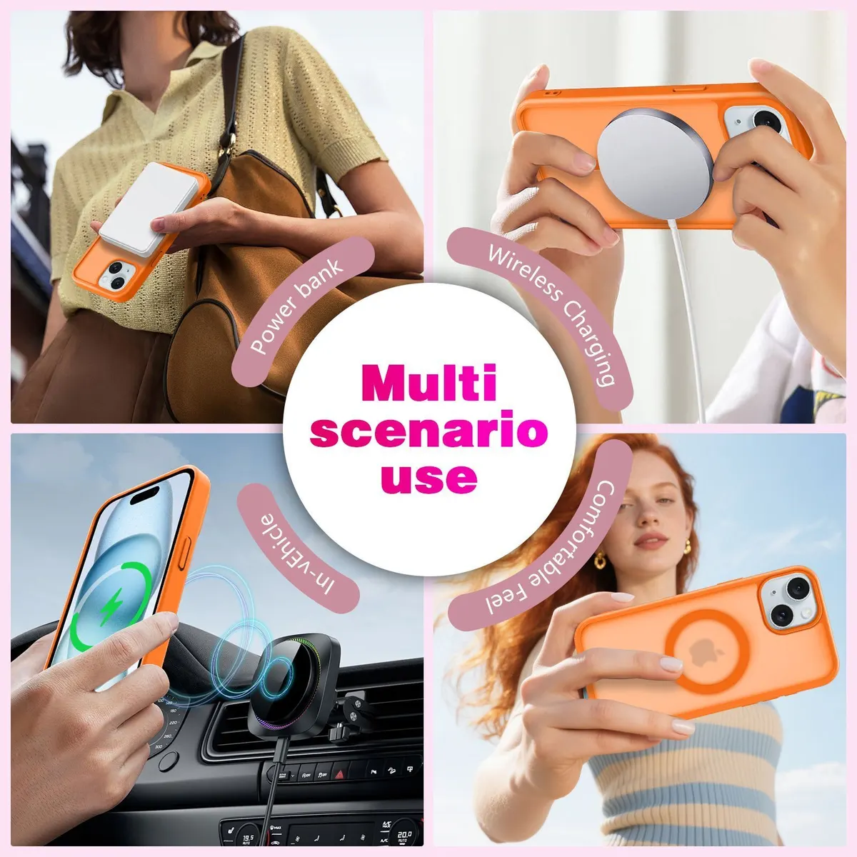 Xolia Back Cover for Apple iPhone 14 (Orange, Shock Proof, Polycarbonate, Silicon, Pack of: 1) — image 3 of 5