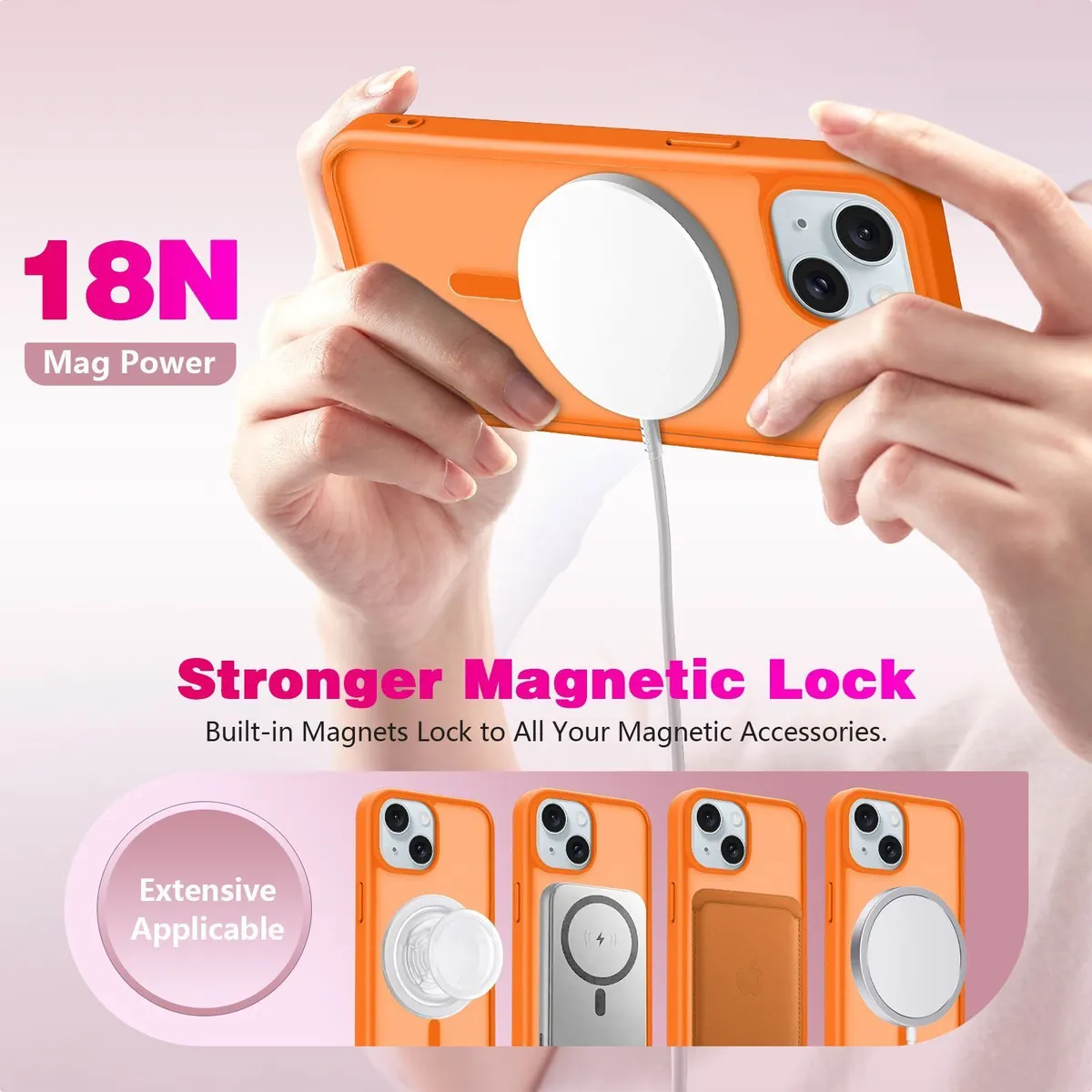 Xolia Back Cover for Apple iPhone 14 (Orange, Shock Proof, Polycarbonate, Silicon, Pack of: 1) — image 4 of 5