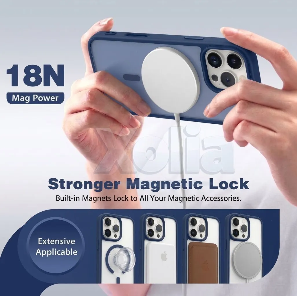 Xolia Back Cover for Apple iPhone 15 Pro Max (Blue, Shock Proof, Polycarbonate, Silicon, Pack of: 1) — image 4 of 5