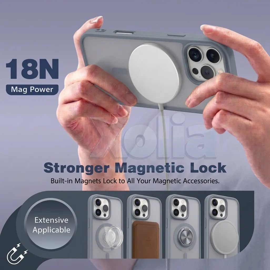 Xolia Back Cover for Apple iPhone 15 Pro Max (Grey, Shock Proof, Polycarbonate, Silicon, Pack of: 1) — image 3 of 4