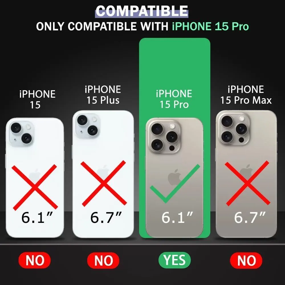 Xolia Back Cover for Apple iPhone 15 Pro (Black, Shock Proof, Polycarbonate, Silicon, Pack of: 1) — image 2 of 5