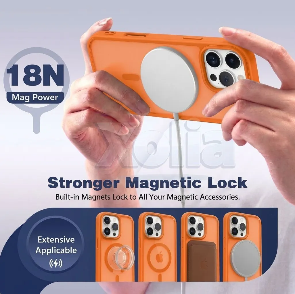 Xolia Back Cover for Apple iPhone 15 Pro (Orange, Shock Proof, Polycarbonate, Silicon, Pack of: 1) — image 4 of 5