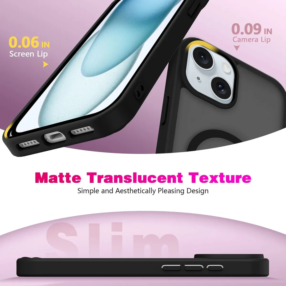 Xolia Back Cover for Apple iPhone 15 (Black, Shock Proof, Polycarbonate, Silicon, Pack of: 1) — image 2 of 5