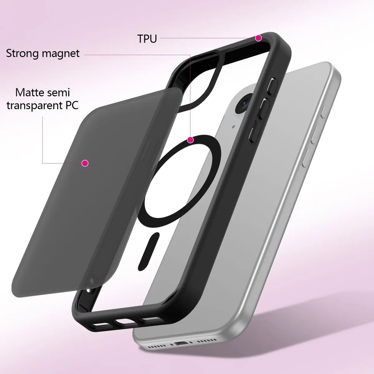 Xolia Back Cover for Apple iPhone 15 (Black, Shock Proof, Polycarbonate, Silicon, Pack of: 1) — image 5 of 5