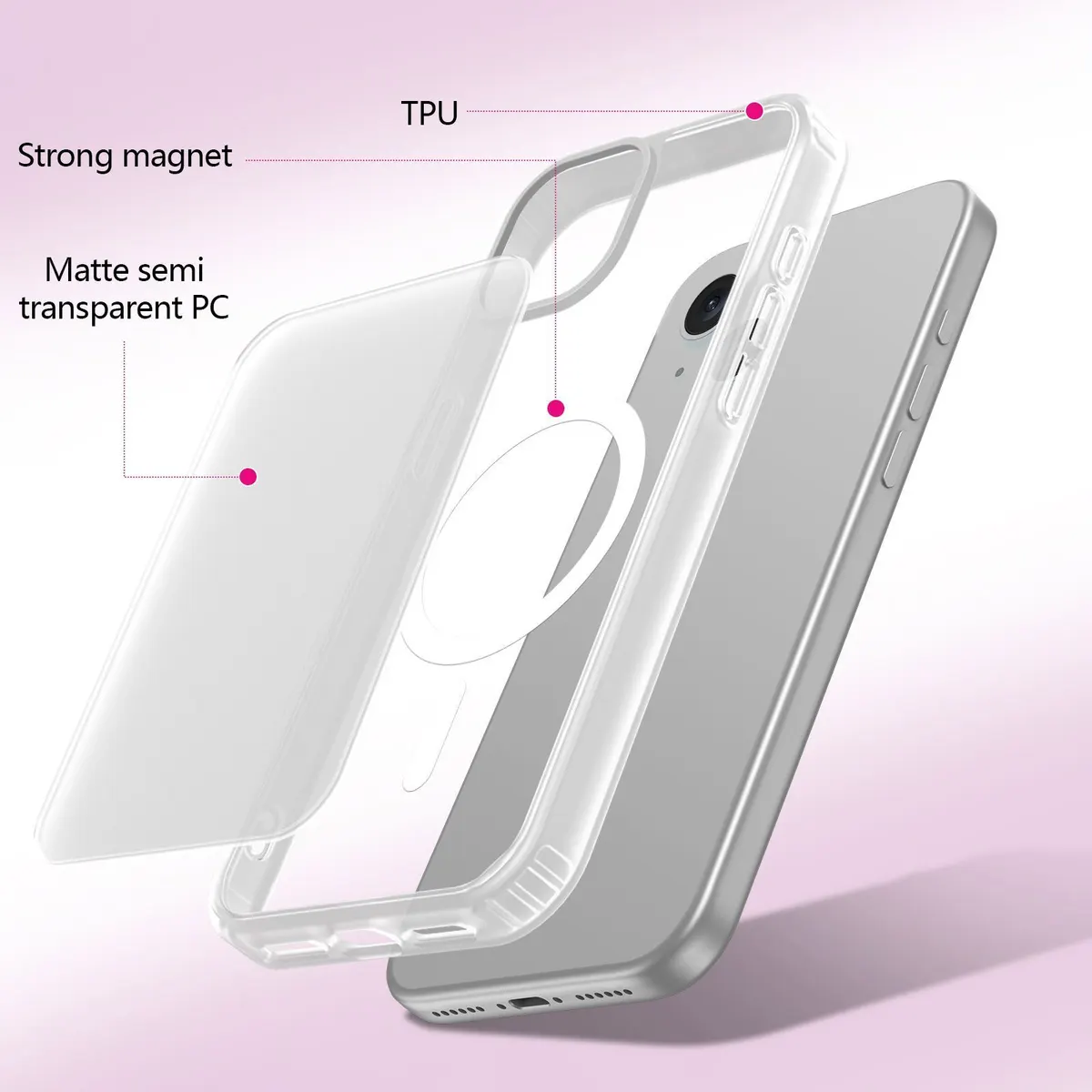 Xolia Back Cover for Apple iPhone 15 (White, Shock Proof, Polycarbonate, Silicon, Pack of: 1) — image 5 of 5