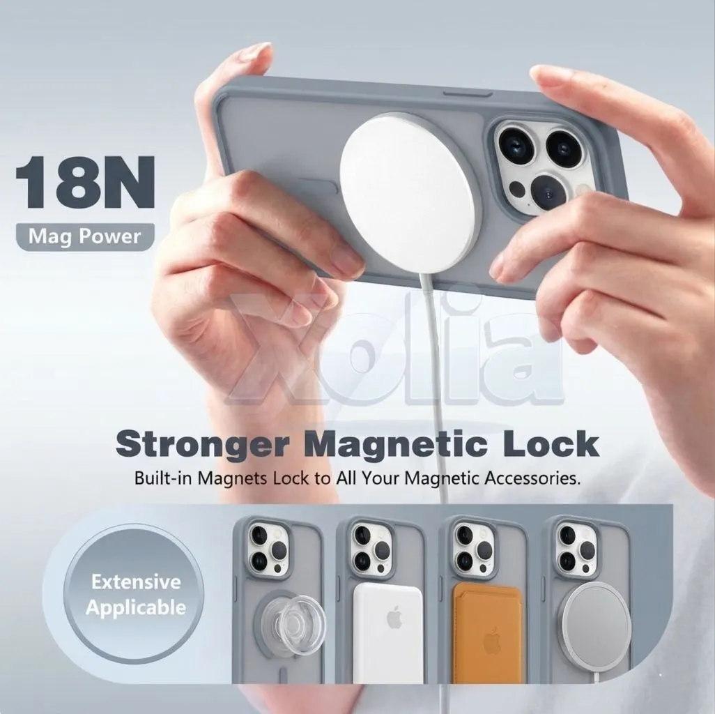 Xolia Back Cover for Apple iPhone 16 Pro Max (Grey, Shock Proof, Polycarbonate, Silicon, Pack of: 1) — image 4 of 5