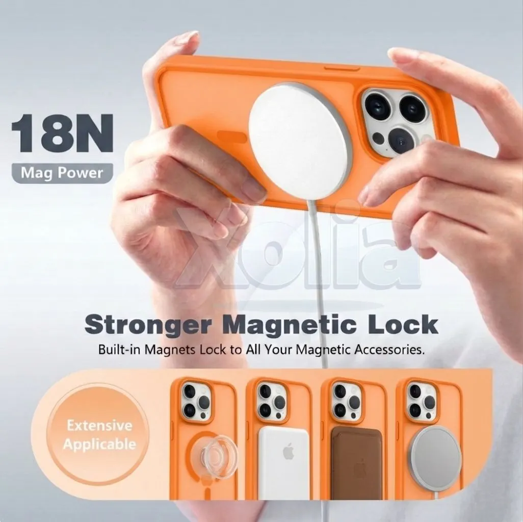 Xolia Back Cover for Apple iPhone 16 Pro Max (Orange, Shock Proof, Polycarbonate, Silicon, Pack of: 1) — image 4 of 5