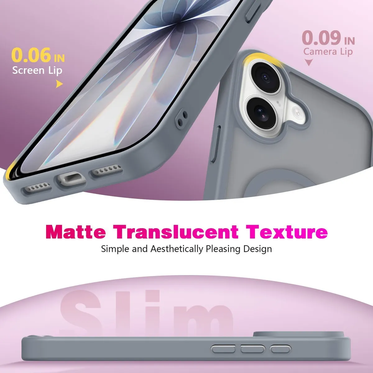 Xolia Back Cover for Apple iPhone 16 (Grey, Shock Proof, Polycarbonate, Silicon, Pack of: 1) — image 2 of 5