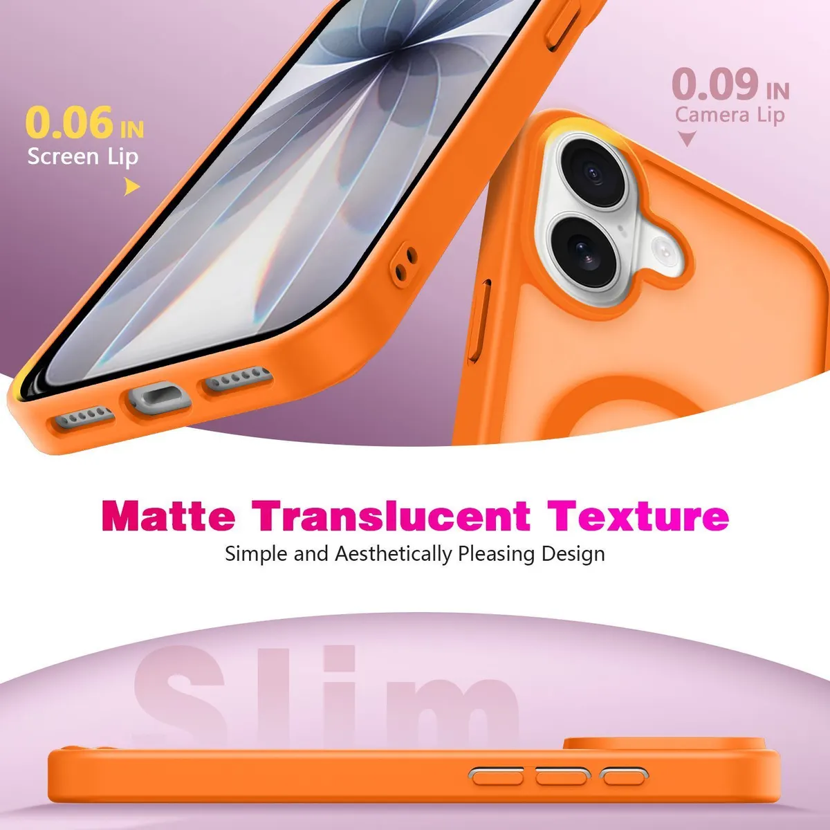 Xolia Back Cover for Apple iPhone 16 (Orange, Shock Proof, Polycarbonate, Silicon, Pack of: 1) — image 2 of 5
