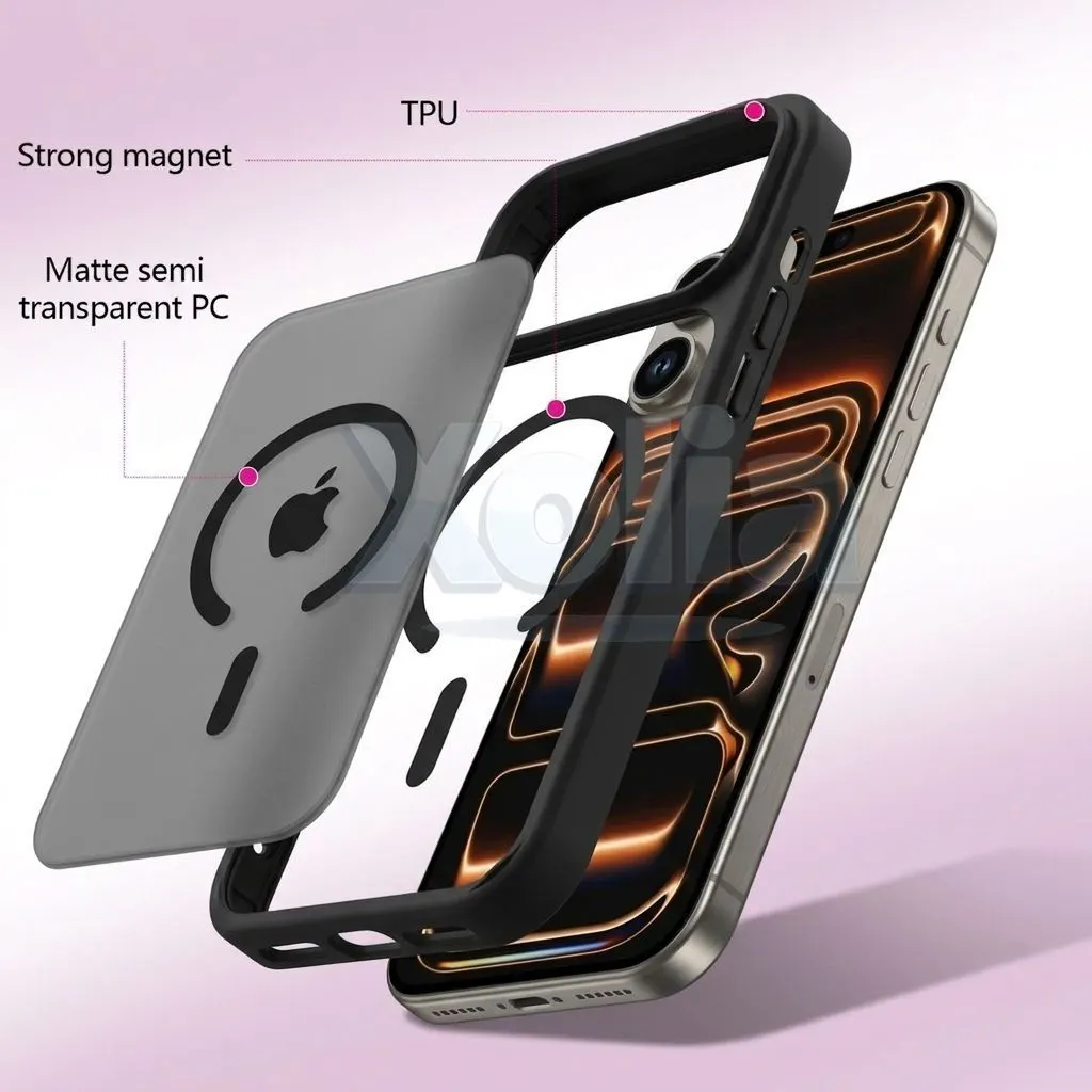 Xolia Back Cover for Apple iPhone 17 Pro Max (Black, Shock Proof, Polycarbonate, Silicon, Pack of: 1) — image 5 of 5