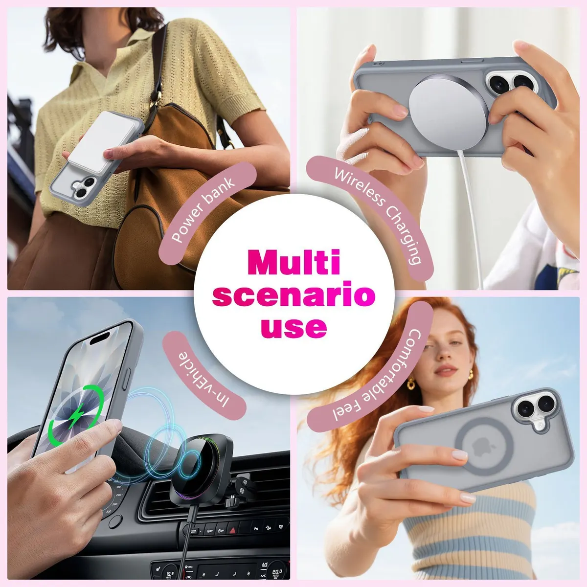 Xolia Back Cover for APPLE iPhone 17 (Grey, Shock Proof, Polycarbonate, Silicon, Pack of: 1) — image 3 of 5