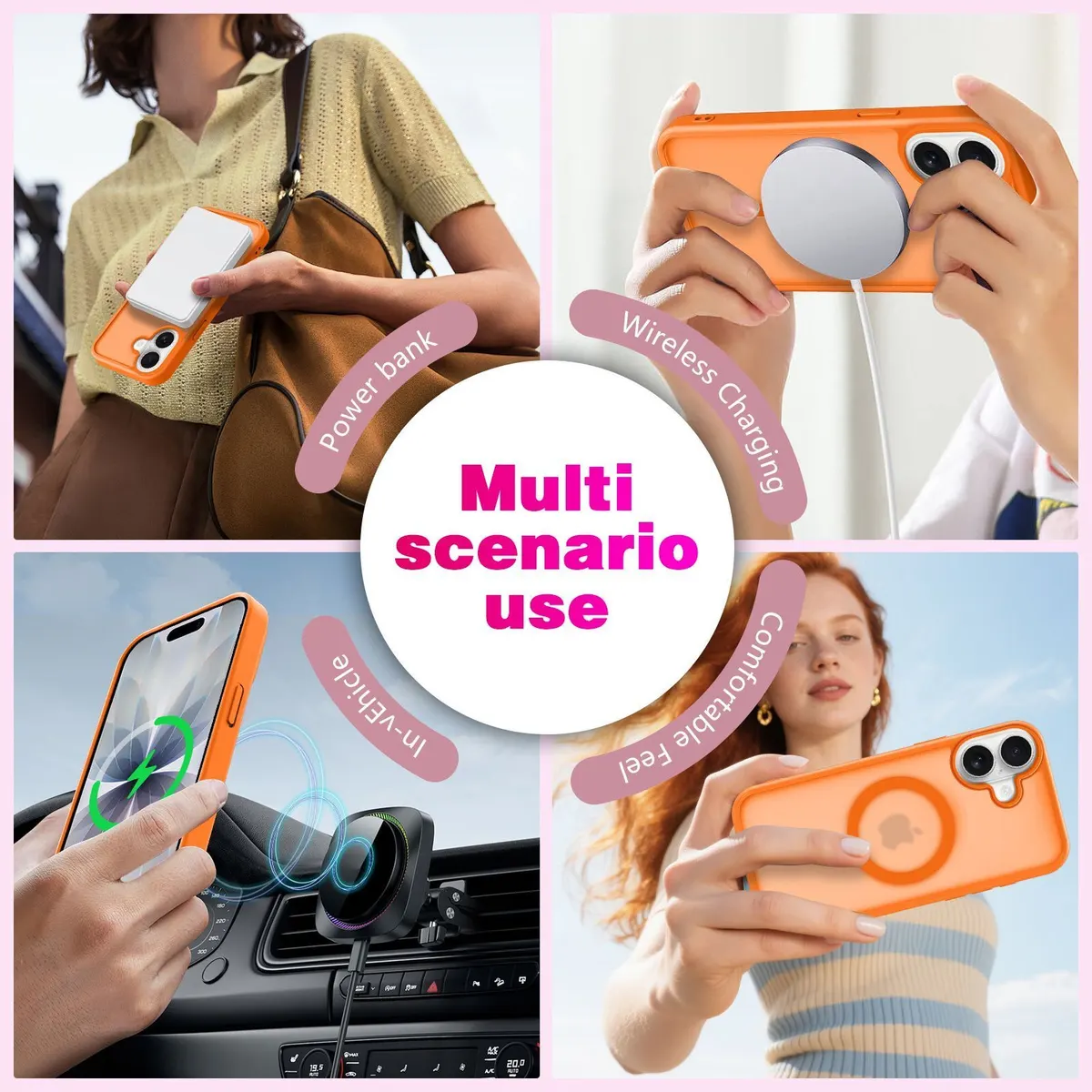 Xolia Back Cover for APPLE iPhone 17 (Orange, Shock Proof, Polycarbonate, Silicon, Pack of: 1) — image 3 of 5