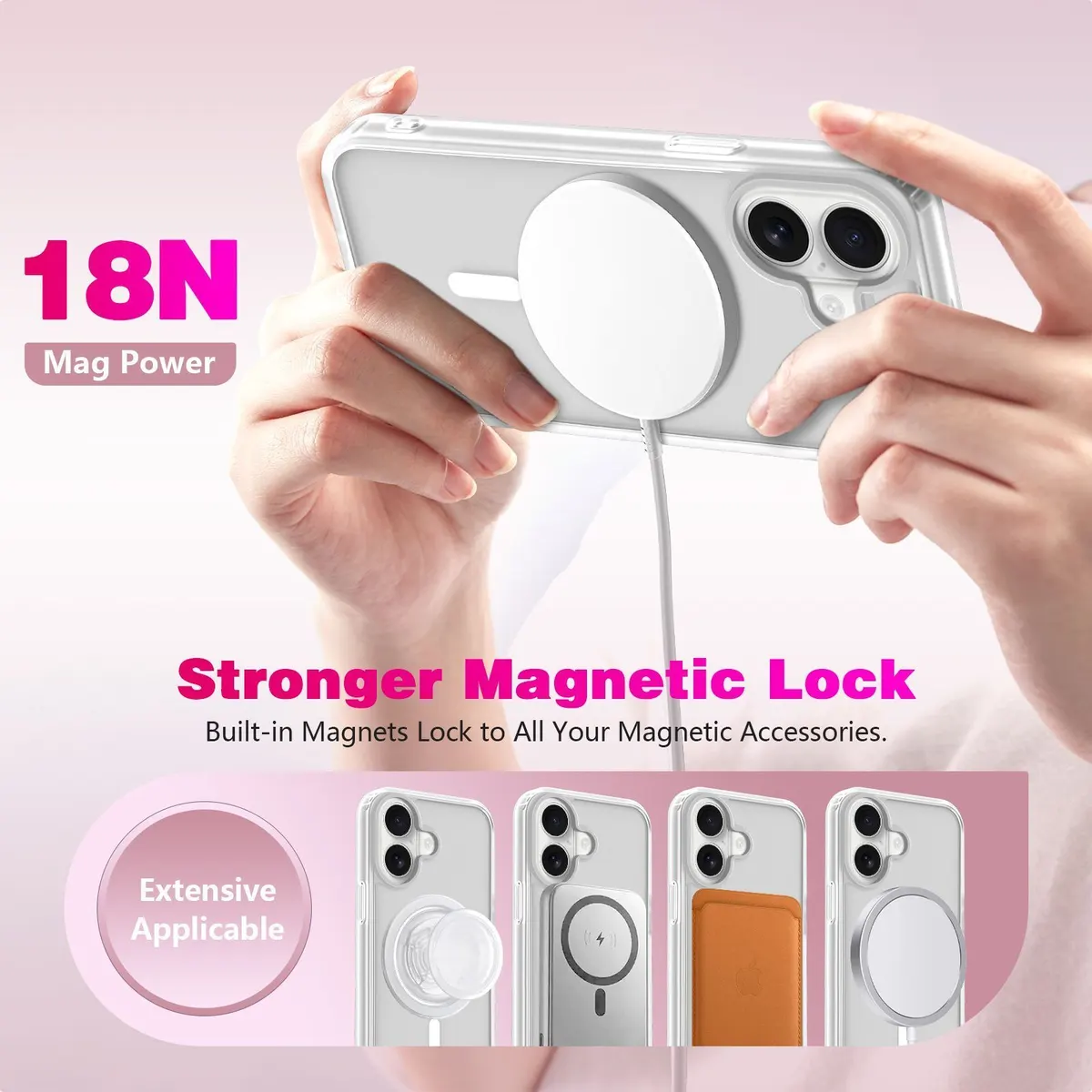 Xolia Back Cover for APPLE iPhone 17 (Transparent, Shock Proof, Polycarbonate, Silicon, Pack of: 1) — image 4 of 5