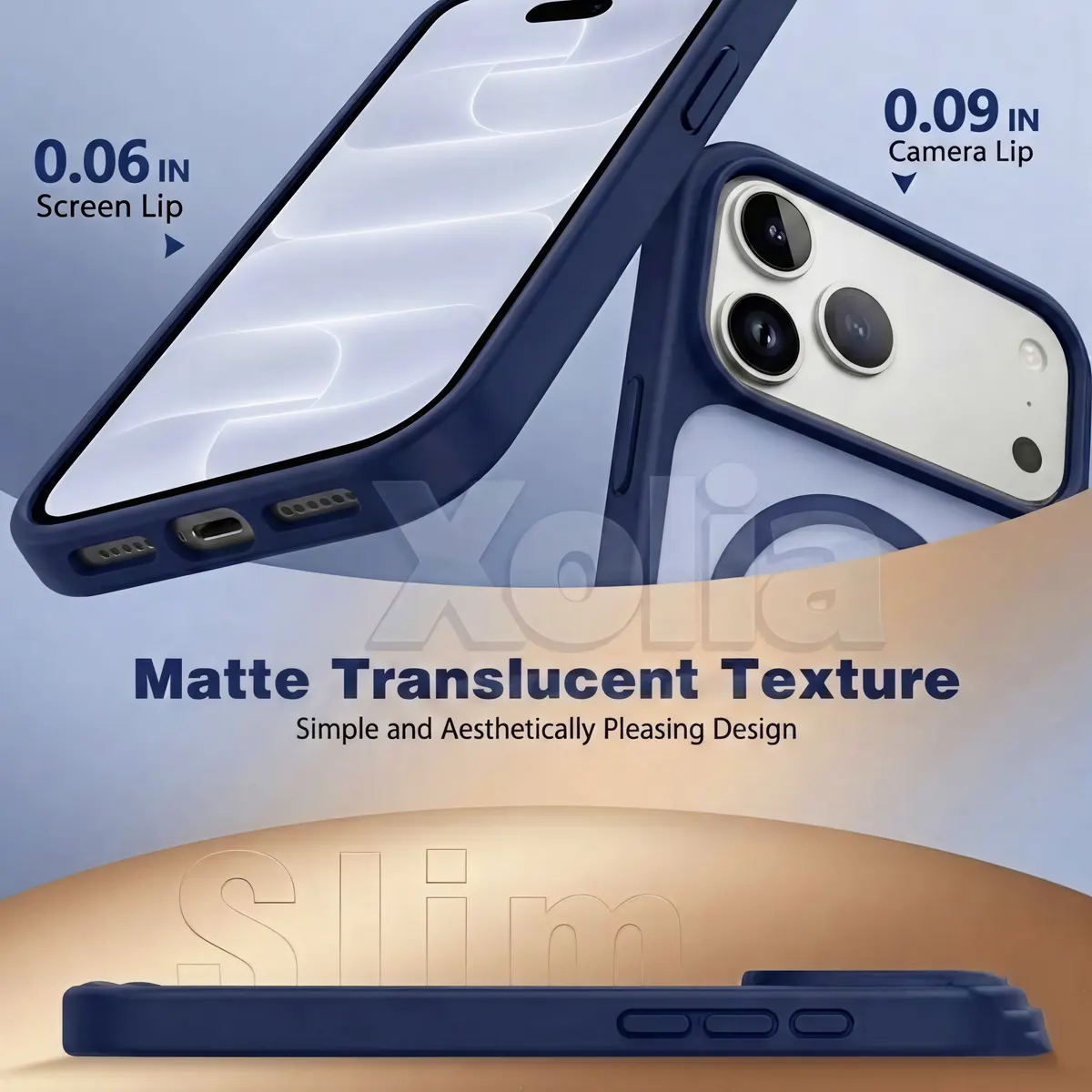 Xolia Back Cover for Apple iPhone 18 Pro (Blue, Shock Proof, Polycarbonate, Silicon, Pack of: 1) — image 3 of 5