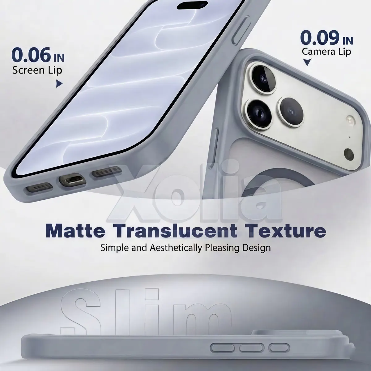 Xolia Back Cover for Apple iPhone 18 Pro (Grey, Shock Proof, Polycarbonate, Silicon, Pack of: 1) — image 3 of 4