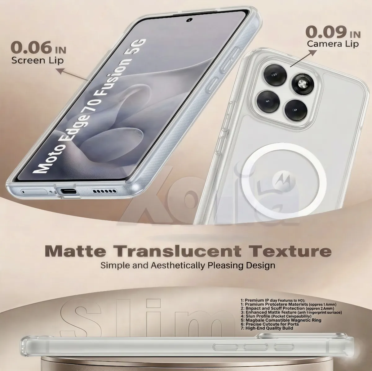 Xolia Back Cover for MOTOROLA Edge 70 Fusion 5G (White, Shock Proof, Polycarbonate, Silicon, Pack of: 1) — image 4 of 5