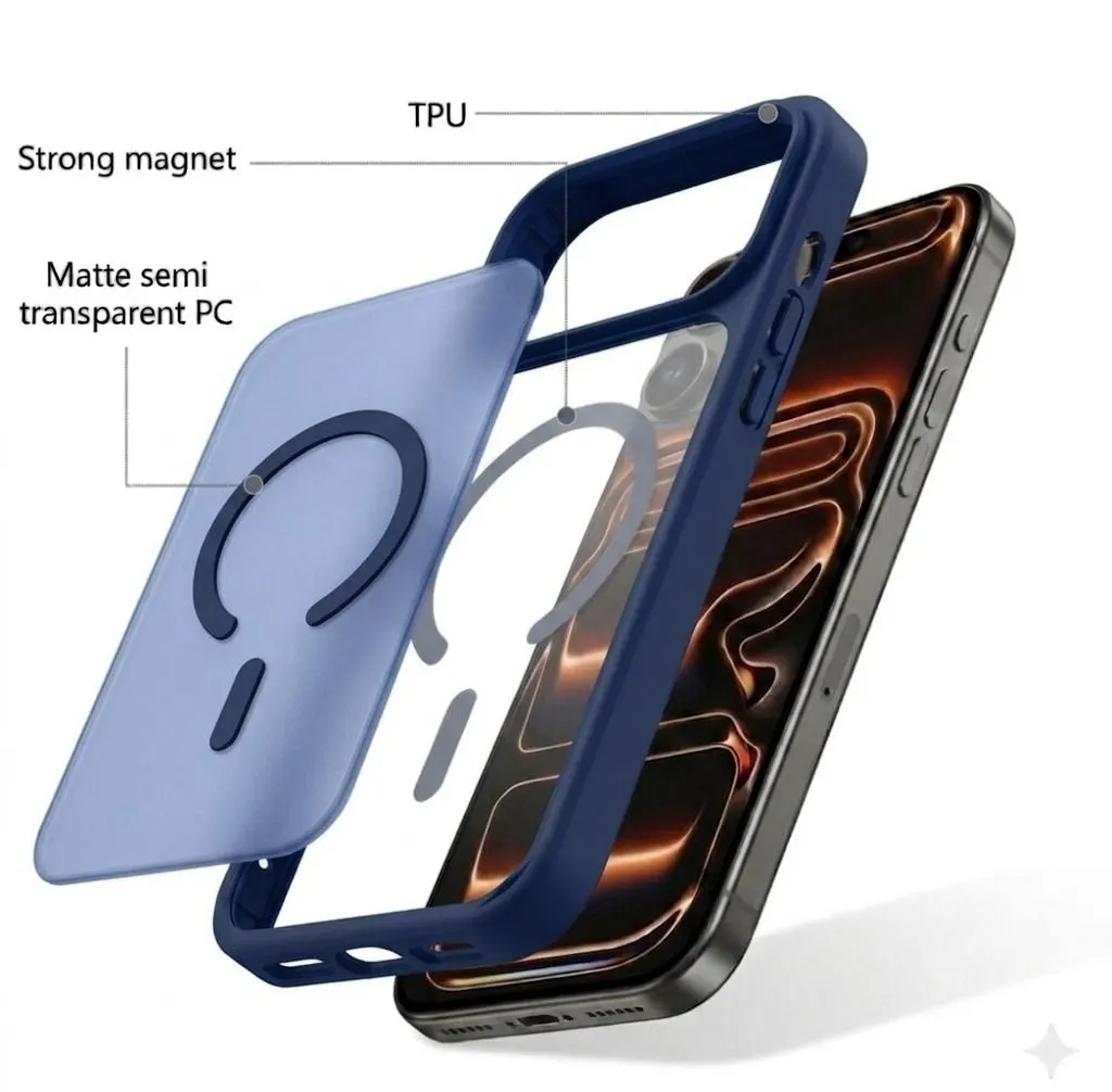 Xolia Back Cover for OnePlus Nord 6 5G (Blue, Shock Proof, Polycarbonate, Silicon, Pack of: 1) — image 5 of 5