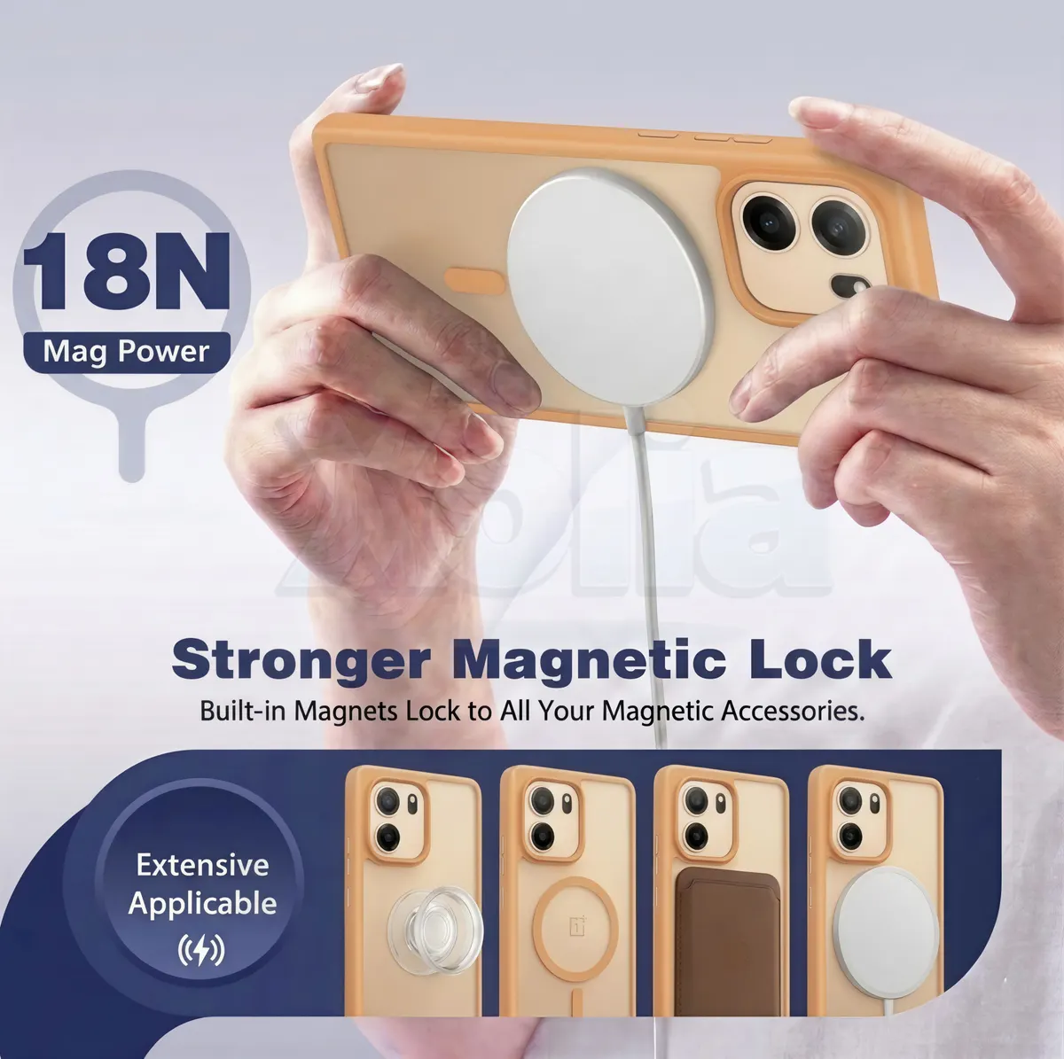 Xolia Back Cover for OnePlus Nord Ce 6 5G (Orange, Shock Proof, Polycarbonate, Silicon, Pack of: 1) — image 4 of 5