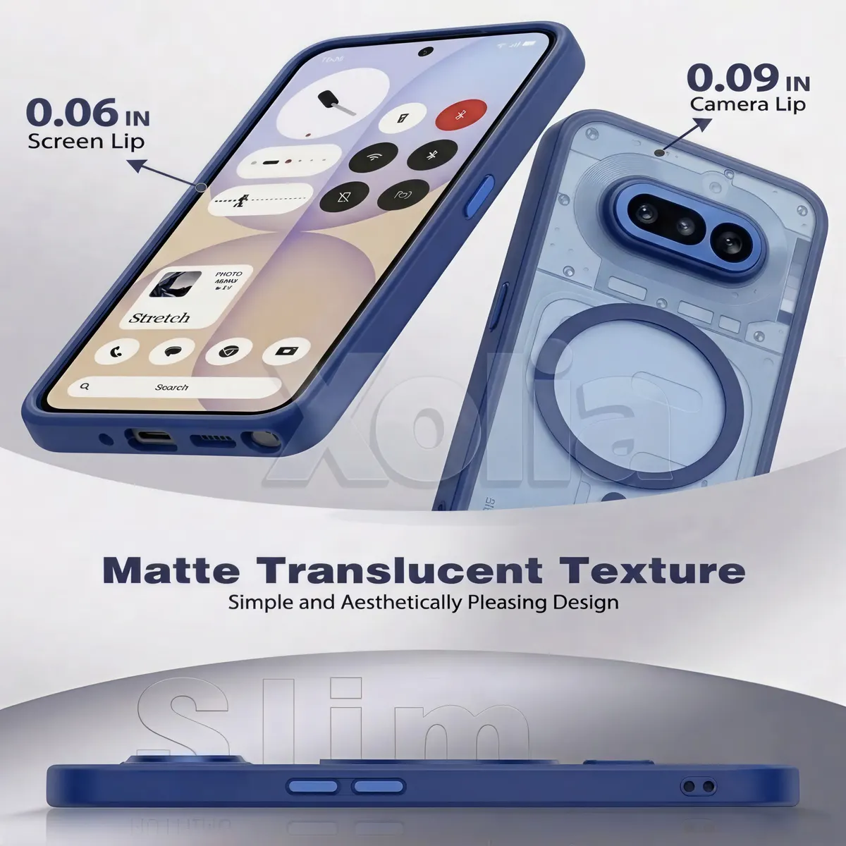 Xolia Back Cover for Nothing Phone 4a 5G (Blue, Shock Proof, Polycarbonate, Silicon, Pack of: 1) — image 3 of 5
