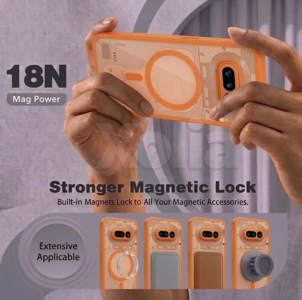 Xolia Back Cover for Nothing Phone 4a 5G (Orange, Shock Proof, Polycarbonate, Silicon, Pack of: 1) — image 4 of 5
