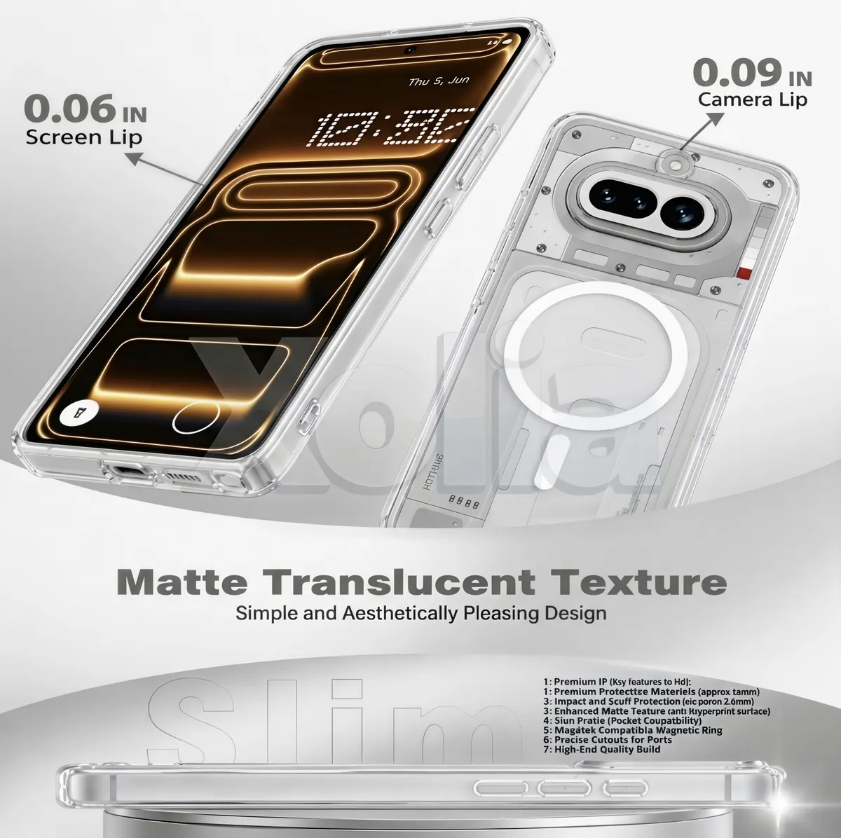 Xolia Back Cover for Nothing Phone 4a 5G (White, Shock Proof, Polycarbonate, Silicon, Pack of: 1) — image 4 of 5