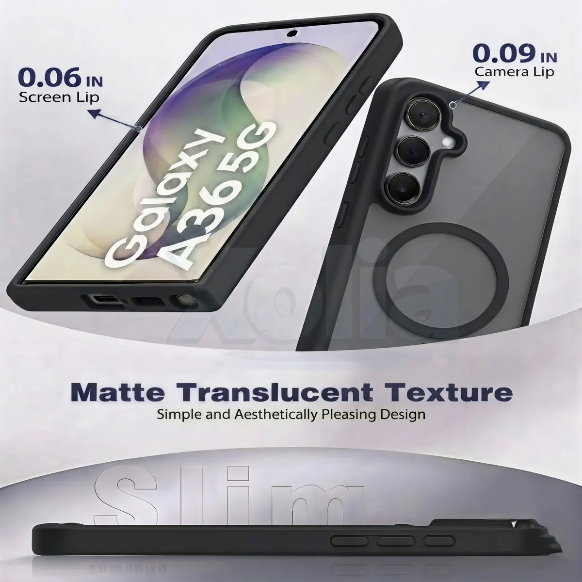 Xolia Back Cover for Samsung Galaxy A36 5G (Black, Shock Proof, Polycarbonate, Silicon, Pack of: 1) — image 3 of 5