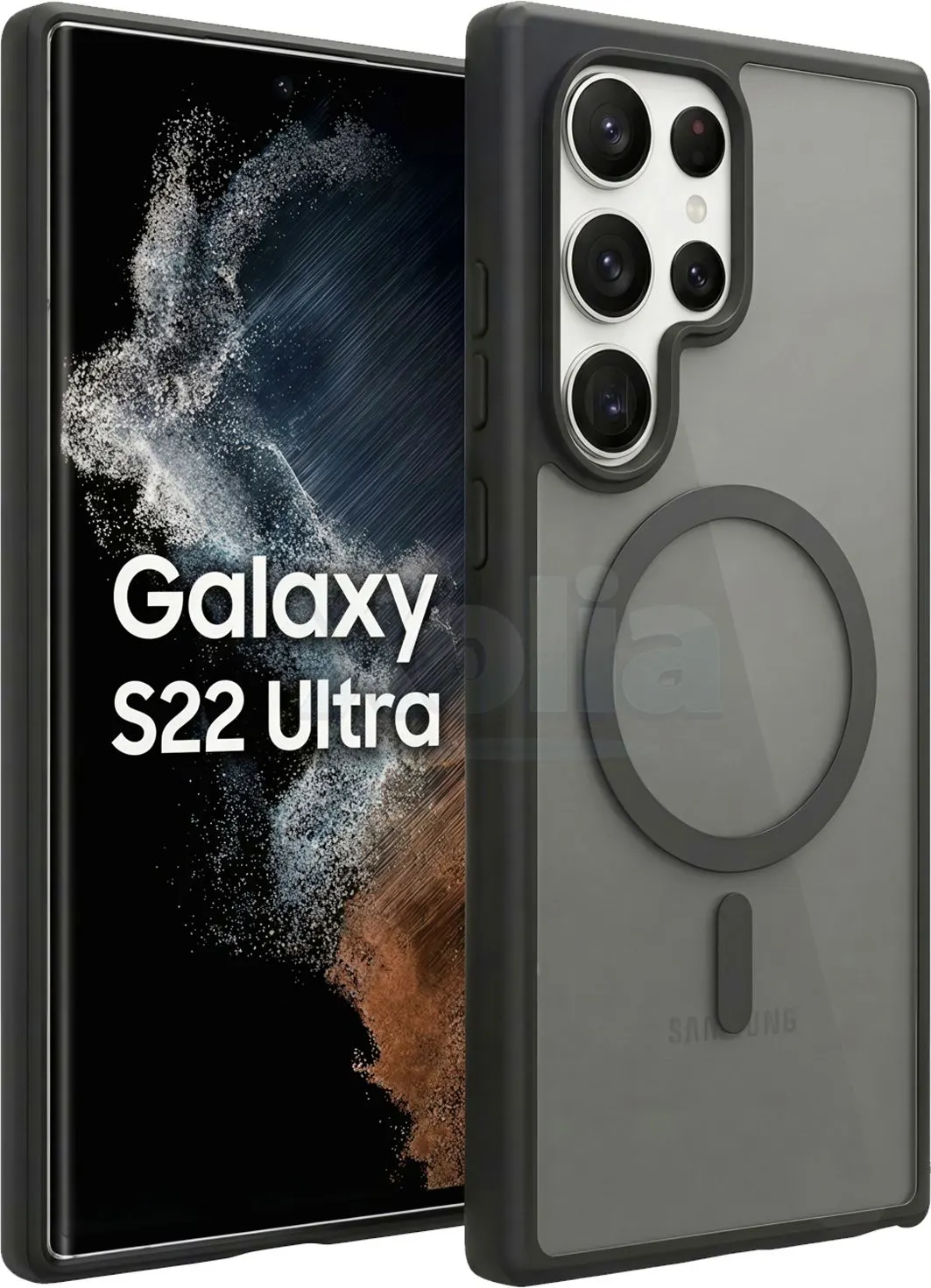 Xolia Back Cover for Samsung Galaxy S22 Ultra 5G (Black, Shock Proof, Polycarbonate, Silicon, Pack of: 1) — image 1 of 5