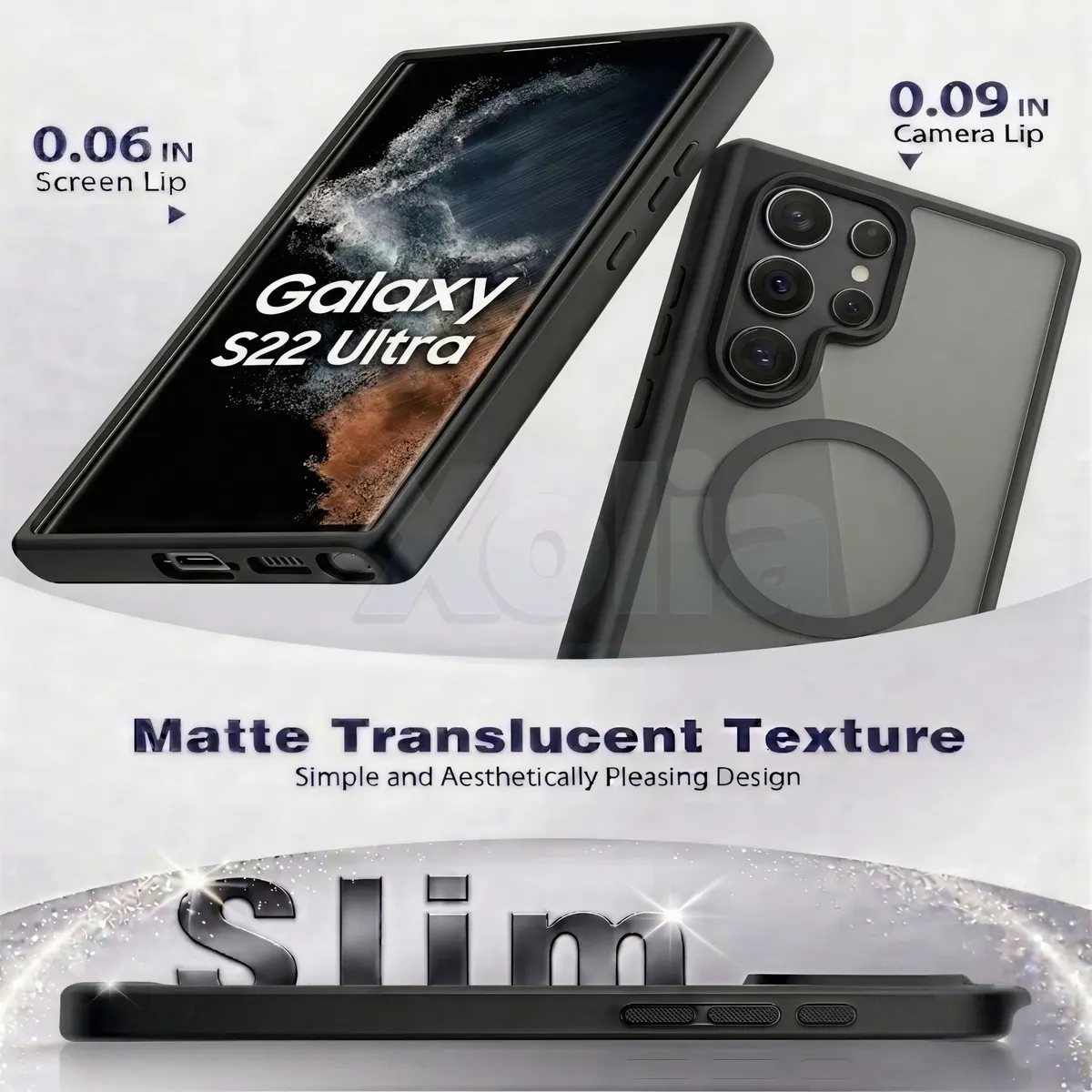 Xolia Back Cover for Samsung Galaxy S22 Ultra 5G (Black, Shock Proof, Polycarbonate, Silicon, Pack of: 1) — image 3 of 5