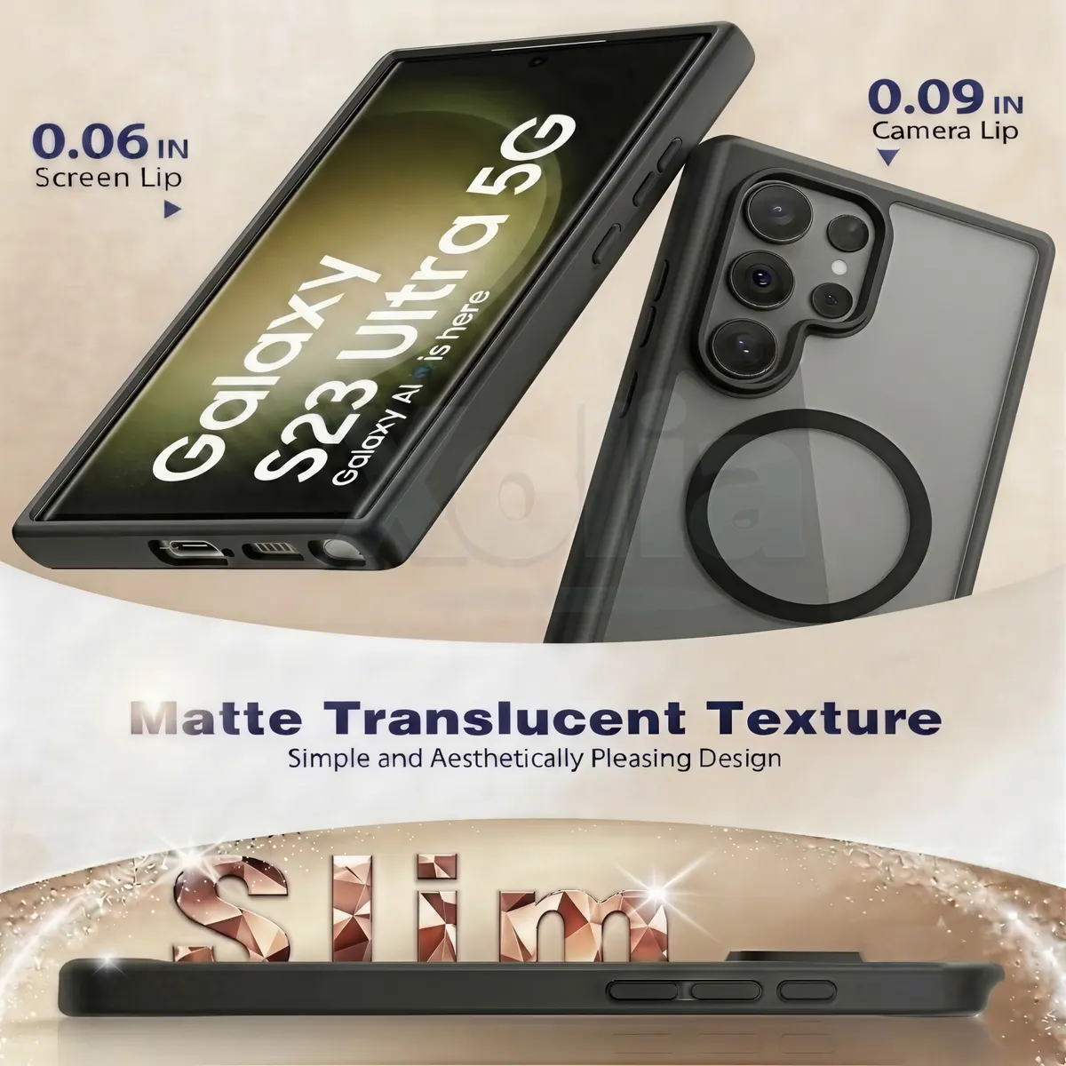Xolia Back Cover for Samsung Galaxy S23 Ultra 5G (Black, Shock Proof, Polycarbonate, Silicon, Pack of: 1) — image 3 of 5