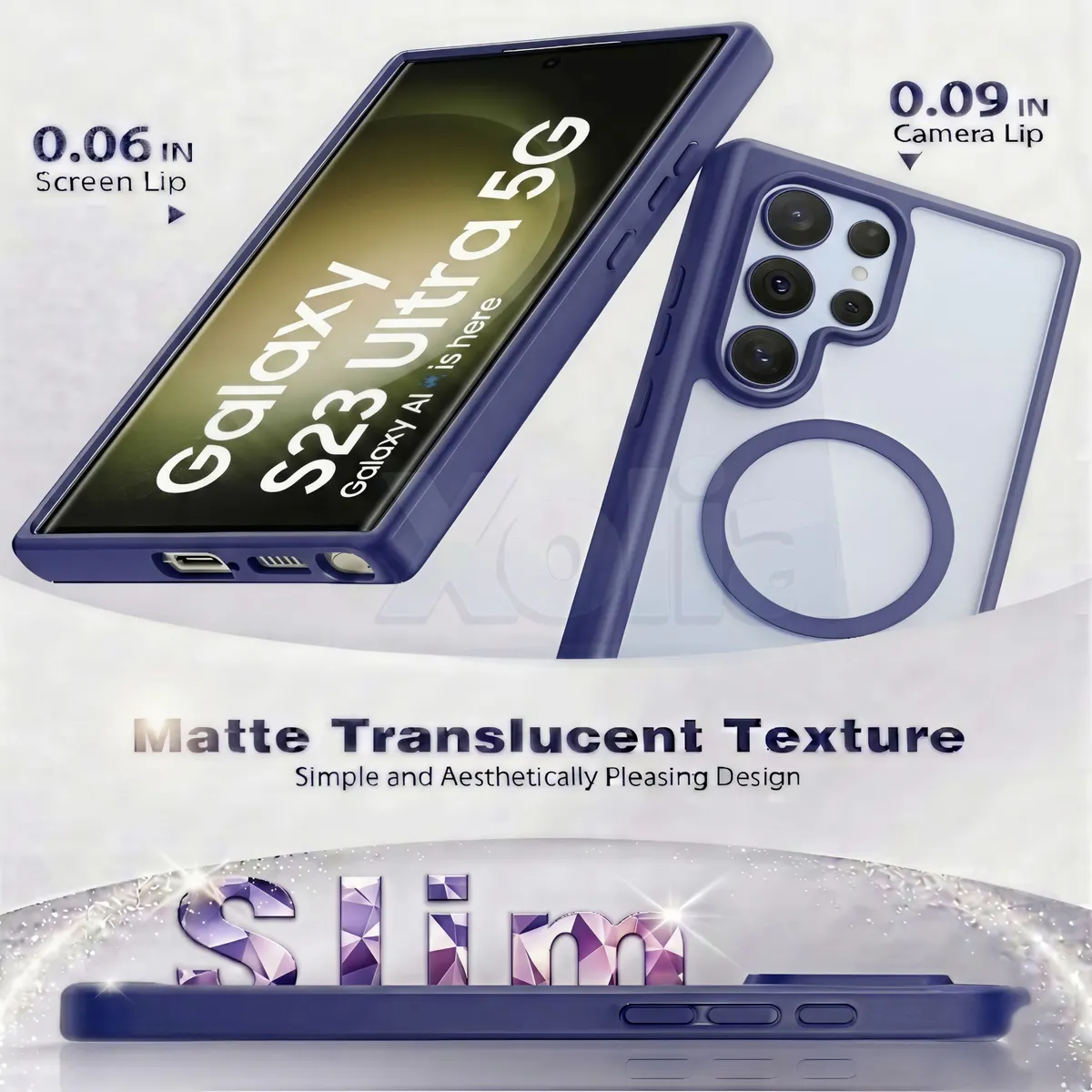 Xolia Back Cover for Samsung Galaxy S23 Ultra 5G (Blue, Shock Proof, Polycarbonate, Silicon, Pack of: 1) — image 3 of 5