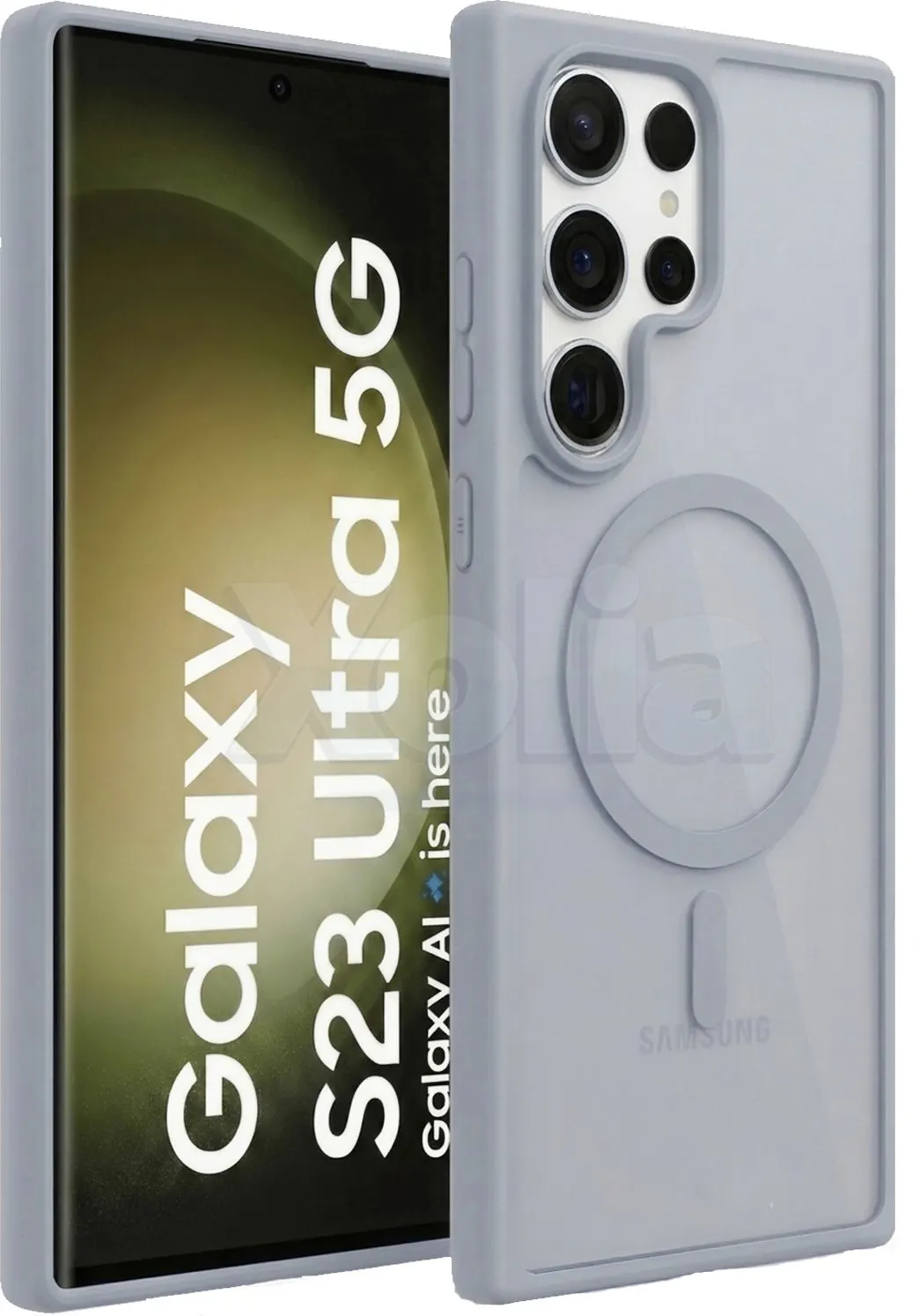 Xolia Back Cover for Samsung Galaxy S23 Ultra 5G (Grey, Shock Proof, Polycarbonate, Silicon, Pack of: 1) — image 1 of 5