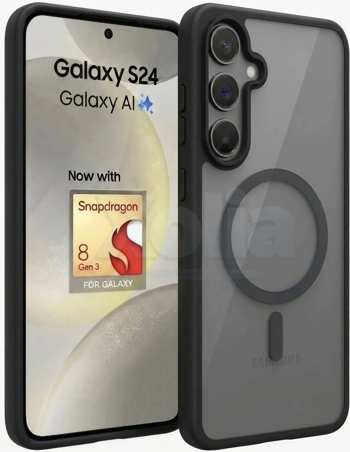 Xolia Back Cover for Samsung Galaxy S24 5G (Black, Shock Proof, Polycarbonate, Silicon, Pack of: 1) — image 1 of 5