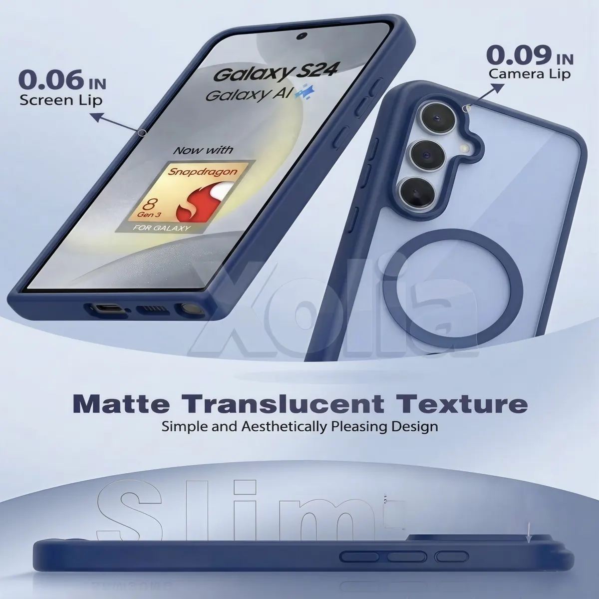 Xolia Back Cover for Samsung Galaxy S24 5G (Blue, Shock Proof, Polycarbonate, Silicon, Pack of: 1) — image 3 of 5