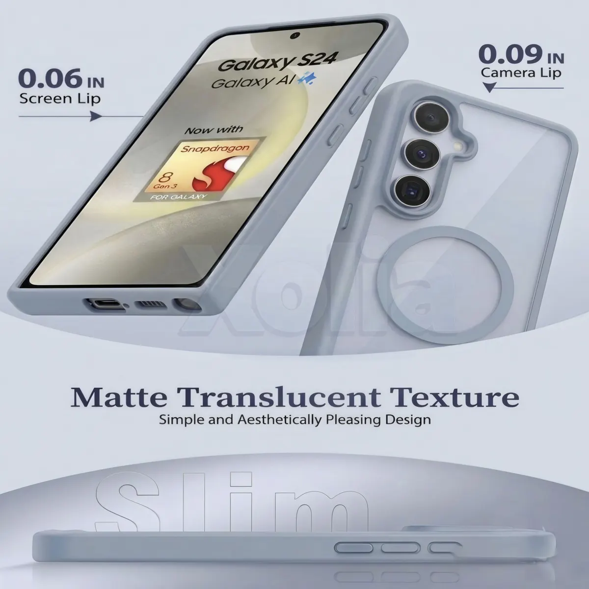 Xolia Back Cover for Samsung Galaxy S24 5G (Grey, Shock Proof, Polycarbonate, Silicon, Pack of: 1) — image 3 of 5