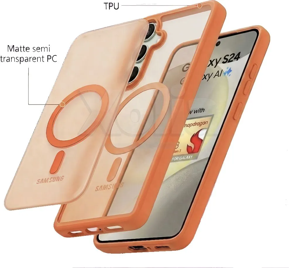 Xolia Back Cover for Samsung Galaxy S24 5G (Orange, Shock Proof, Polycarbonate, Silicon, Pack of: 1) — image 5 of 5