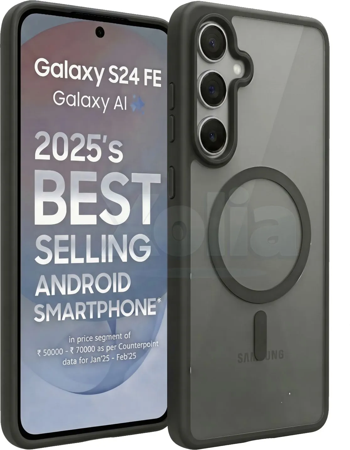 Xolia Back Cover for SAMSUNG Galaxy S24 FE 5G (Black, Shock Proof, Plastic, Silicon, Pack of: 1) — image 1 of 5