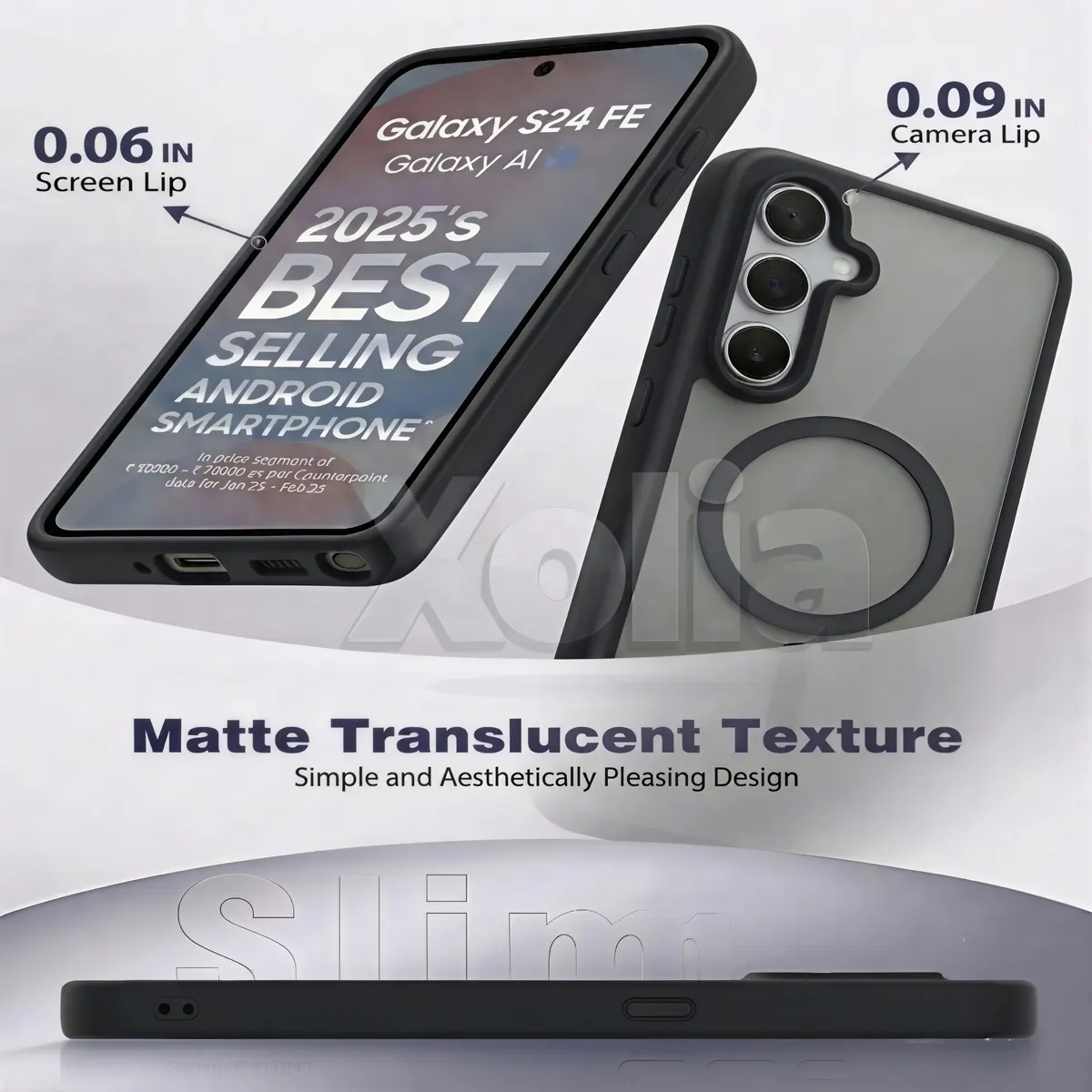 Xolia Back Cover for SAMSUNG Galaxy S24 FE 5G (Black, Shock Proof, Plastic, Silicon, Pack of: 1) — image 3 of 5