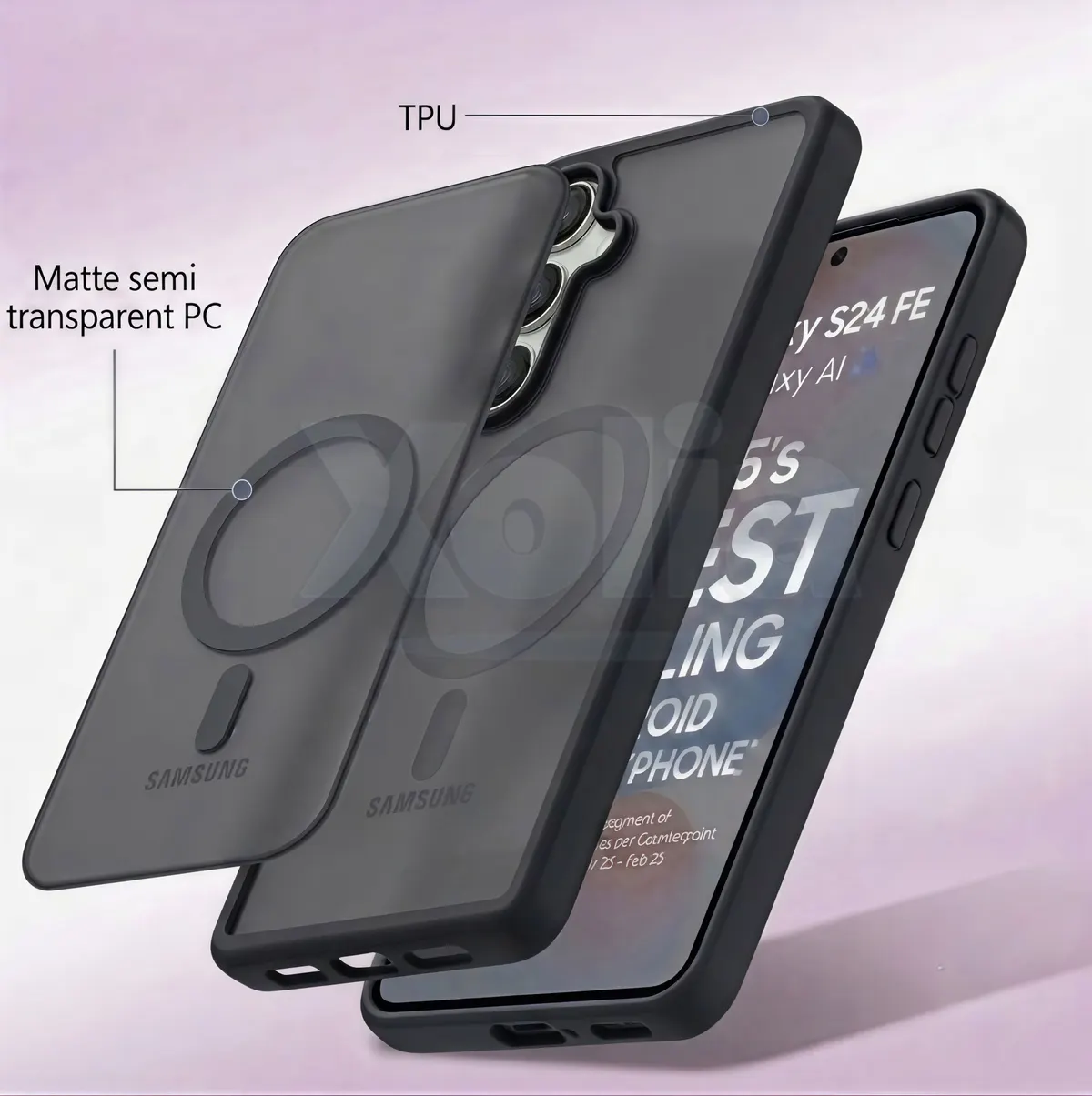 Xolia Back Cover for SAMSUNG Galaxy S24 FE 5G (Black, Shock Proof, Plastic, Silicon, Pack of: 1) — image 5 of 5