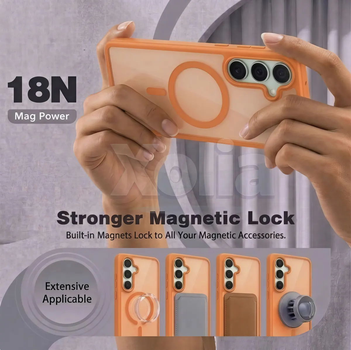 Xolia Back Cover for SAMSUNG Galaxy S24 FE 5G (Orange, Shock Proof, Plastic, Silicon, Pack of: 1) — image 4 of 5