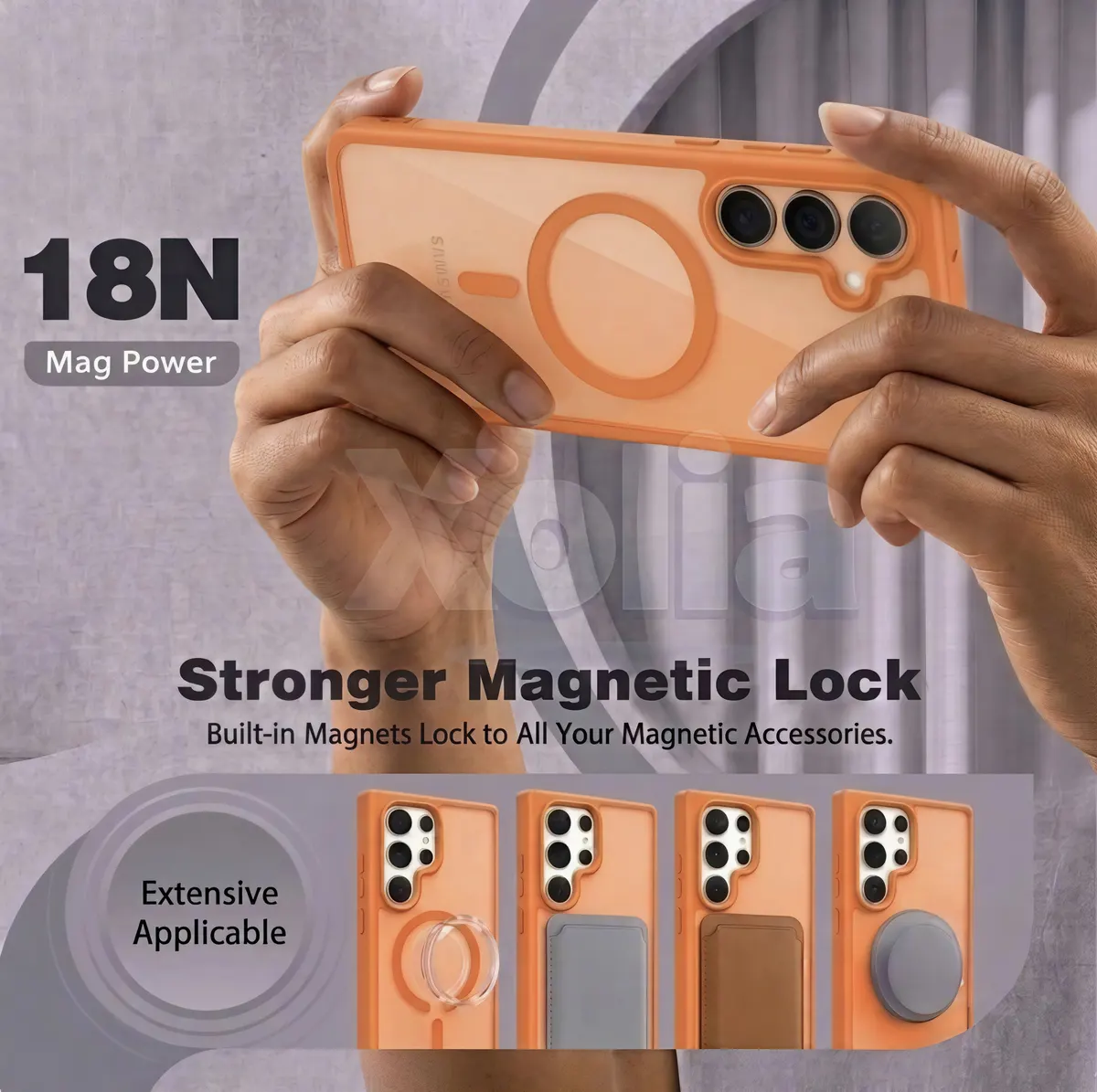 Xolia Back Cover for Samsung Galaxy S24 Plus 5G (Orange, Shock Proof, Polycarbonate, Silicon, Pack of: 1) — image 4 of 5