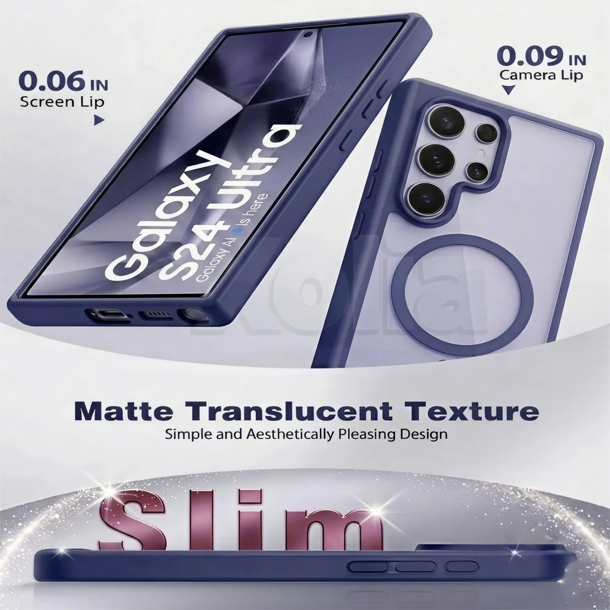 Xolia Back Cover for Samsung Galaxy S24 Ultra 5G (Blue, Shock Proof, Polycarbonate, Silicon, Pack of: 1) — image 3 of 5