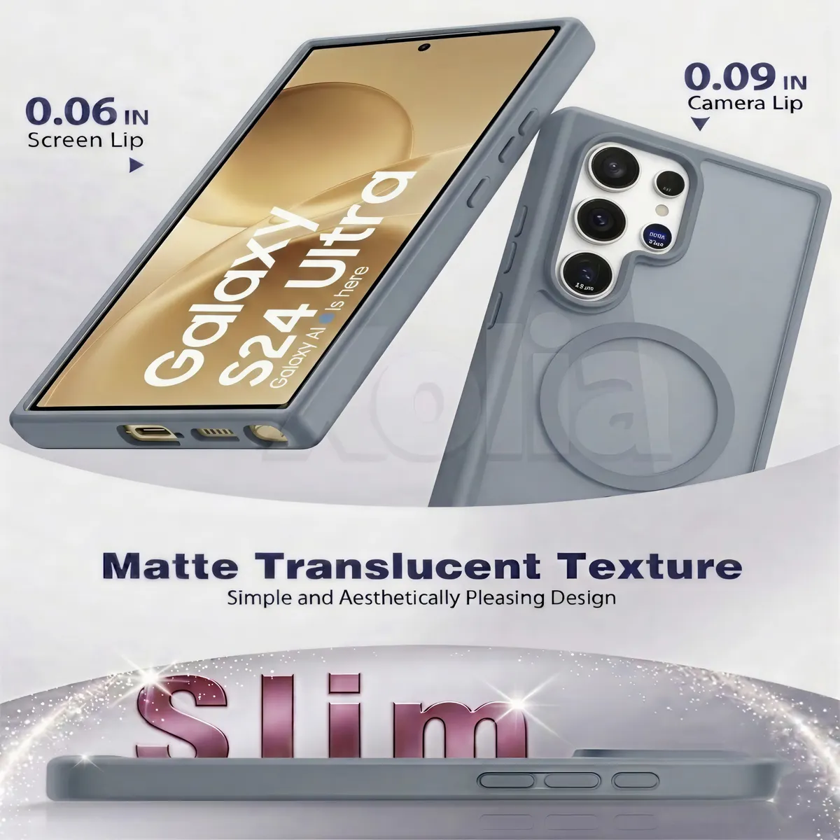 Xolia Back Cover for Samsung Galaxy S24 Ultra 5G (Grey, Shock Proof, Polycarbonate, Silicon, Pack of: 1) — image 2 of 4