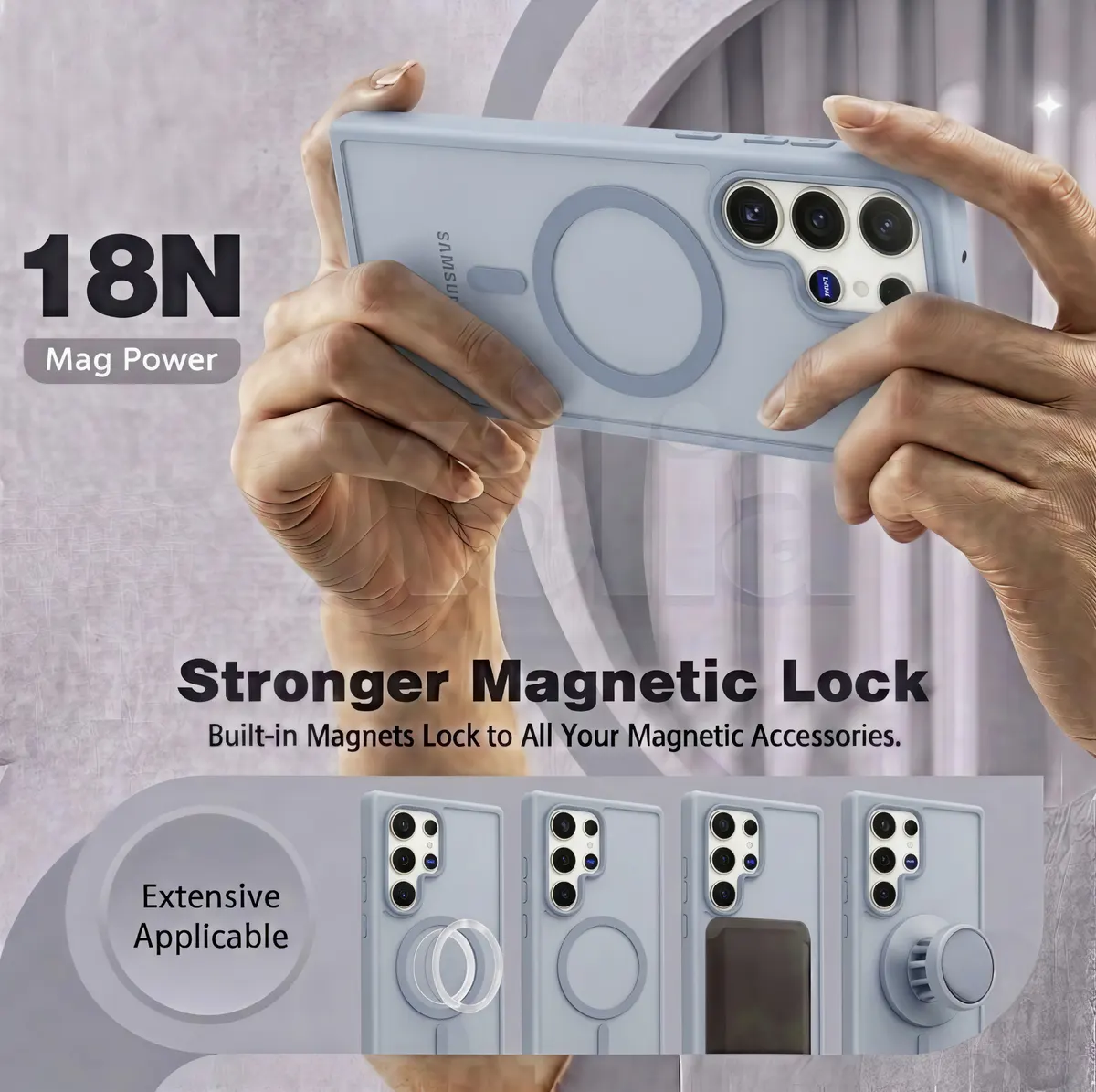 Xolia Back Cover for Samsung Galaxy S24 Ultra 5G (Grey, Shock Proof, Polycarbonate, Silicon, Pack of: 1) — image 3 of 4