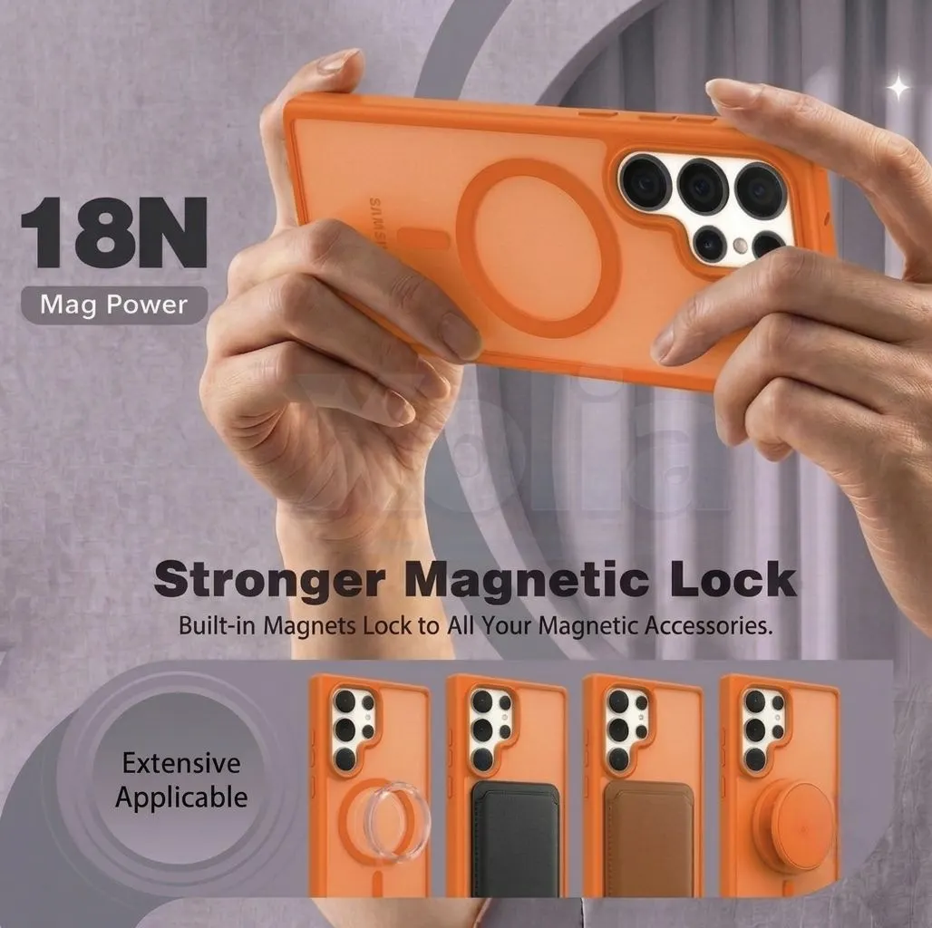 Xolia Back Cover for Samsung Galaxy S24 Ultra 5G (Orange, Shock Proof, Polycarbonate, Silicon, Pack of: 1) — image 3 of 4