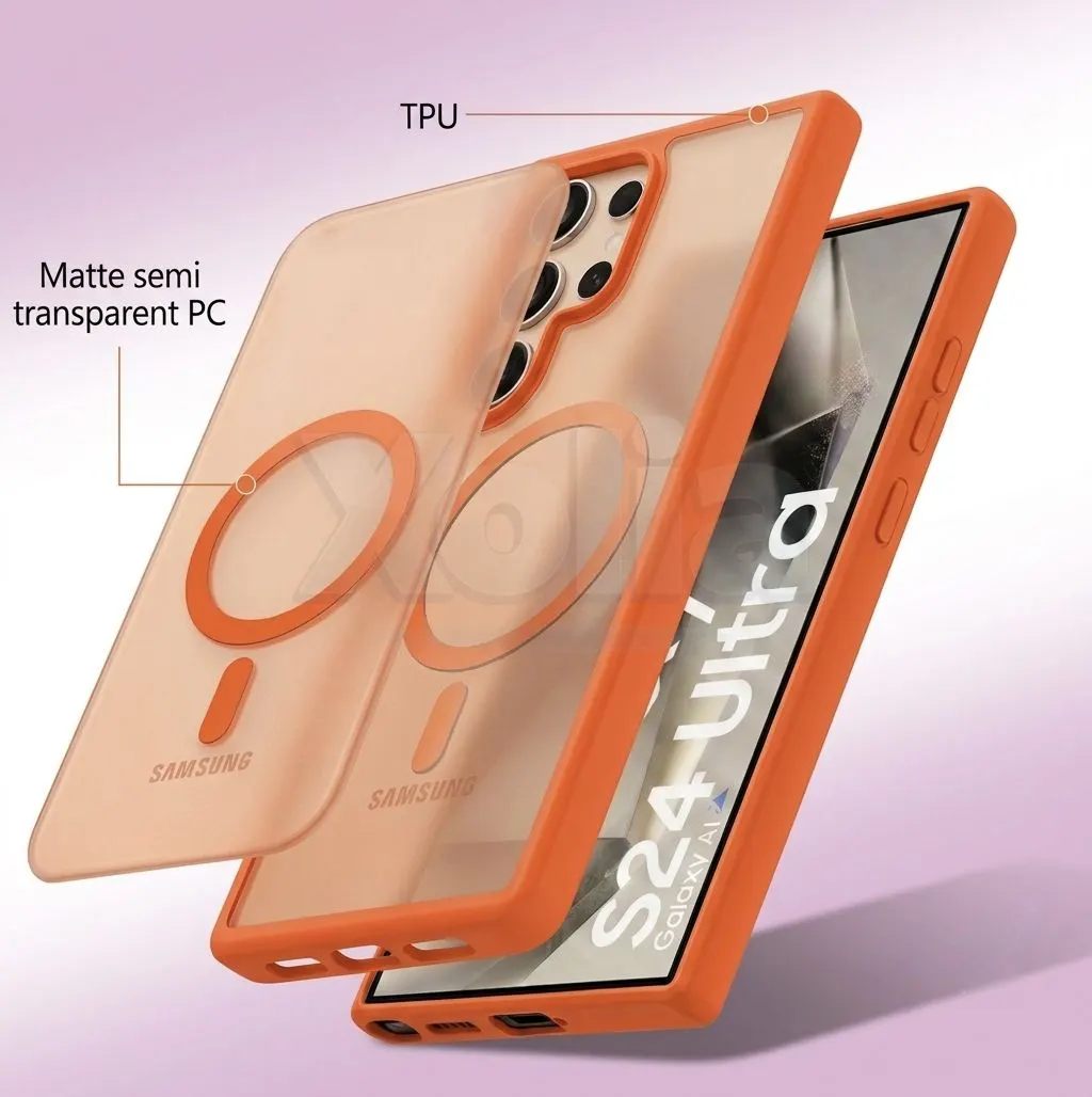 Xolia Back Cover for Samsung Galaxy S24 Ultra 5G (Orange, Shock Proof, Polycarbonate, Silicon, Pack of: 1) — image 4 of 4