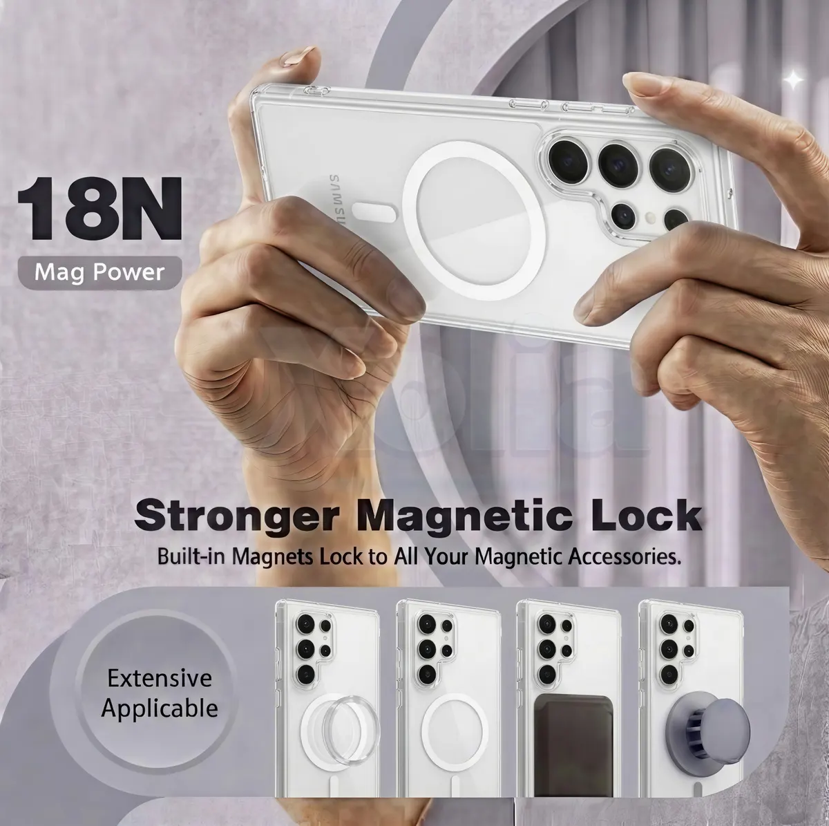 Xolia Back Cover for Samsung Galaxy S24 Ultra 5G (White, Shock Proof, Polycarbonate, Silicon, Pack of: 1) — image 3 of 4