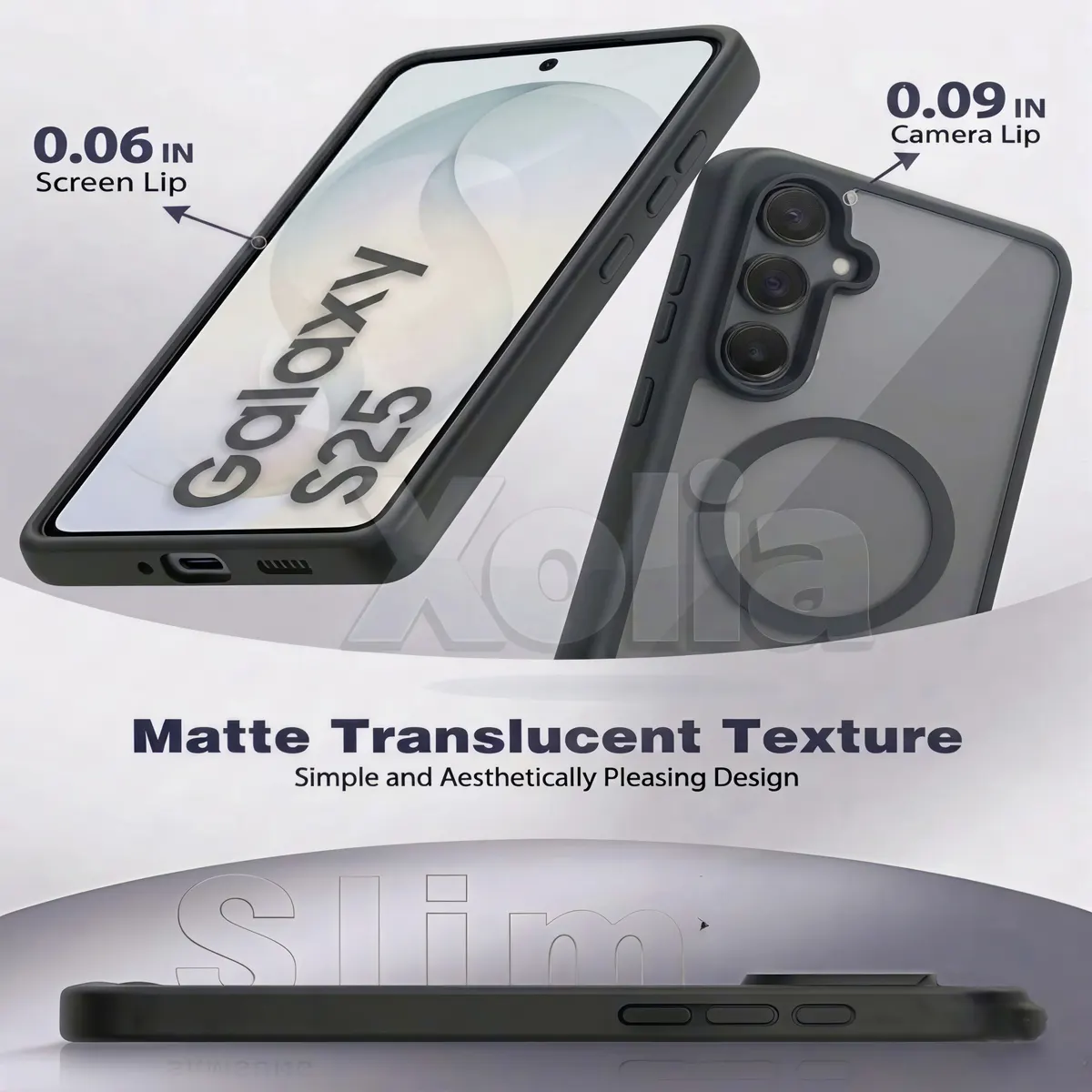 Xolia Back Cover for Samsung Galaxy S25 5G (Black, Shock Proof, Silicon, Polycarbonate, Pack of: 1) — image 3 of 5
